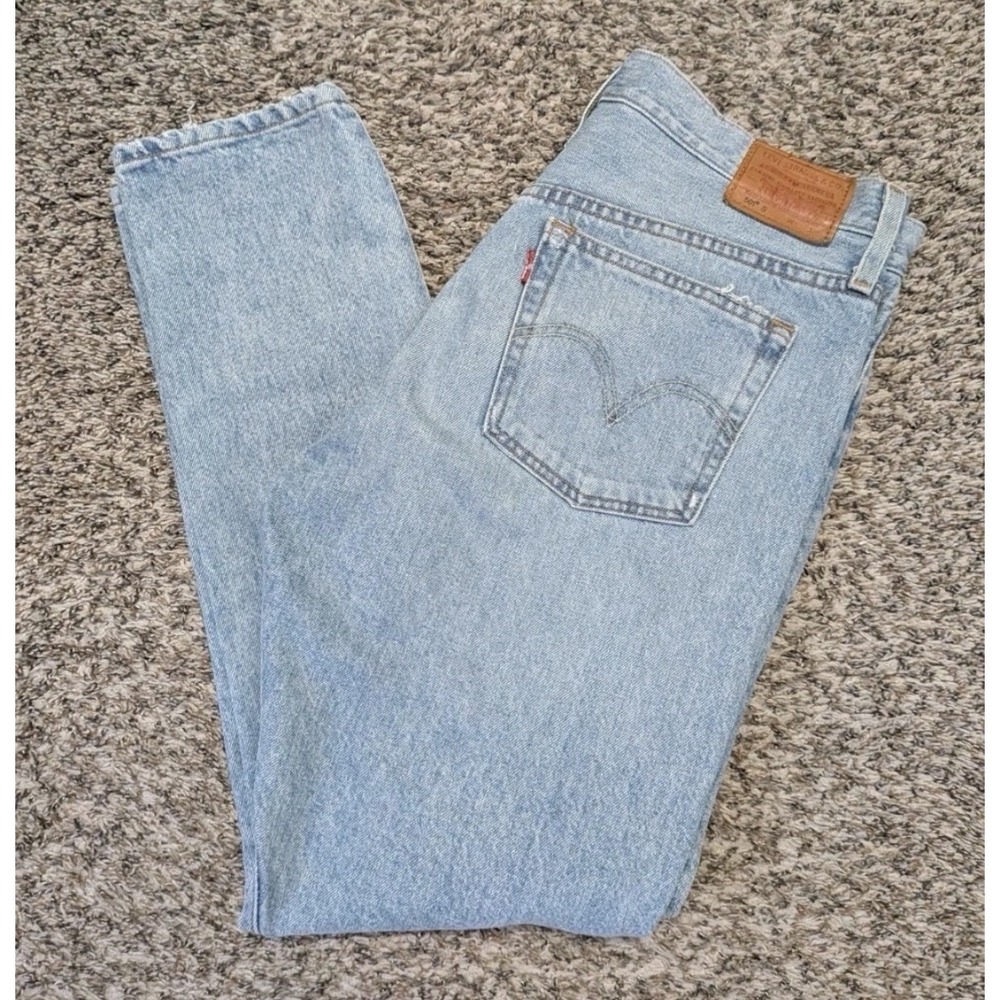 Levi's‎ 501 Skinny Premium High Rise Distressed Denim Jeans Women's 32x28